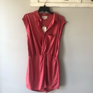 Loverichie Dusty Red Twist Illusion Romper in sz‎ M